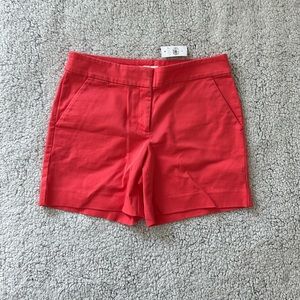 NWT Loft red/ orange chino shorts size 2